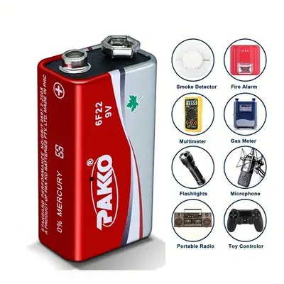 Unity 9v Battery Cell - 6F22 Size - Super Heavy Duty pakko thumbnail 2
