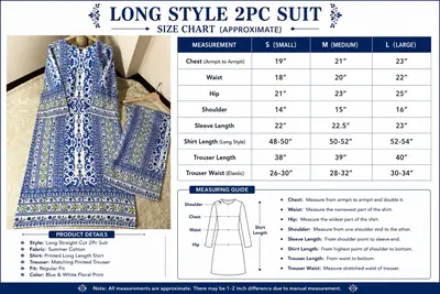 2 Pcs Women's Stitched Arabic Lawn Printed Shirt And Trouser thumbnail 6