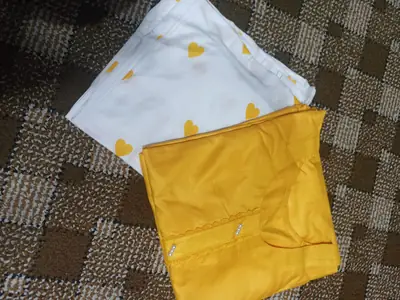 2 Pcs Women's Stitched Linen Plain Shirt And Trouser thumbnail 2