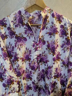 2 Pcs Women's Stitched Cotton Printed Shirt And Trouser thumbnail 2