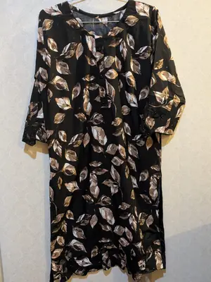 2 Pcs Women's Stitched Linen Printed Shirt And Trouser thumbnail 2