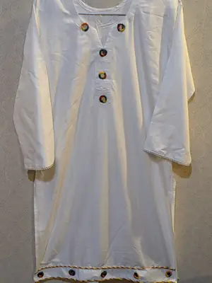 2 Pcs Women's Stitched Linen Plain Shirt And Trouser thumbnail 3