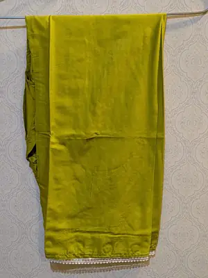 2 Pcs Women's Stitched Linen Plain Shirt And Trouser thumbnail 4