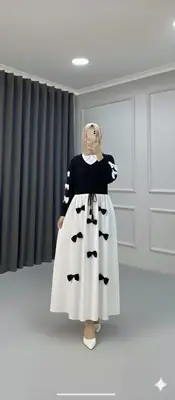 2 Pcs Women's Stitched Grip Plain Dress