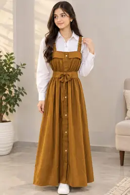 2 Pcs Women's Stitched Grip Plain Dress