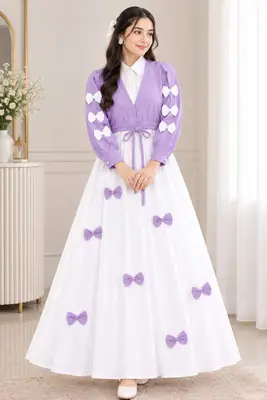 2 Pcs Women's Stitched Grip Plain Dress