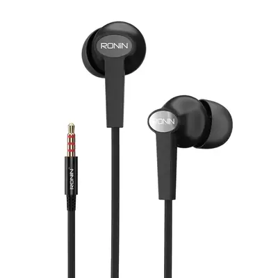 In-built Microphone Wired Earphones Black