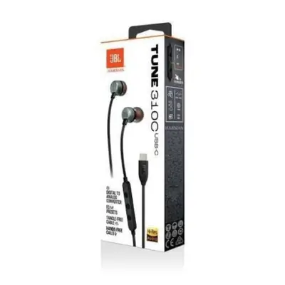 JBL Tune 310C USB-C Wired Handfree Earphones with Mic & Control – Pure Bass Sound thumbnail 2