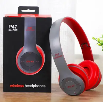 P47 Wireless Headphones | Bluetooth Foldable Headset | Stereo Sound | FM Radio & TF Card Support thumbnail 4