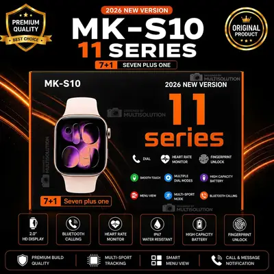 Series 11 Smartwatch 7 Straps Bluetooth 5.3 Black
