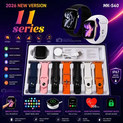 Series 11 Smartwatch 7 Straps Bluetooth 5.3 Black thumbnail 2