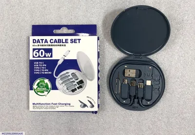 3 in 1 USB Cable Pack Black Fast Charging Portable thumbnail 1