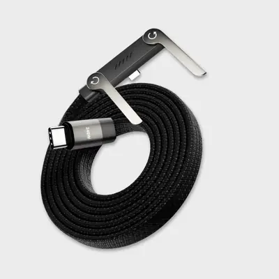 240W USB-C to USB-C Fast 1.5 Meter Charging Cable with Foldable Phone Holder thumbnail 4