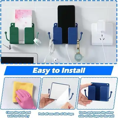Wall Mobile Holder 7 Colors Plastic Small Space thumbnail 4
