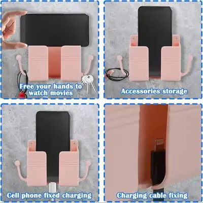 Wall Mobile Holder 7 Colors Plastic Small Space thumbnail 9