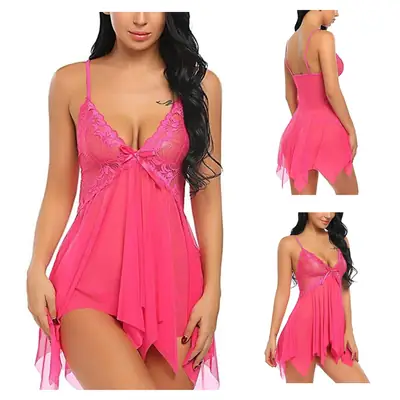 Short Imported Nighty / Net Lace Comfortable And Lightweight Nightwear Set