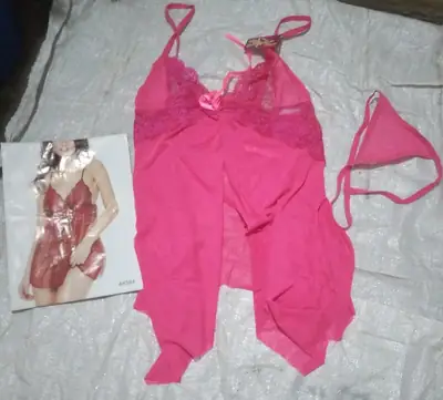 Short Imported Nighty / Net Lace Comfortable And Lightweight Nightwear Set thumbnail 3