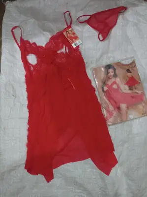 Imported Short Nighty For Girls / Net Lace Comfortable And Lightweight Nightwear Set thumbnail 3