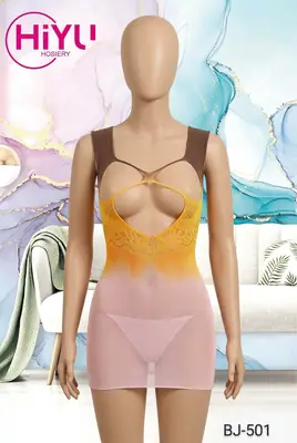 Net Printed Short Body Stocking / Imported Nighty 