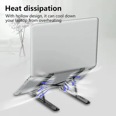 Adjustable Laptop Stand – Creative Folding Portable Storage Bracket for Desk & Office thumbnail 2