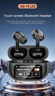 A9 Pro Wireless Earbuds Black Bluetooth 5.3 Hi-Fi Stereo TWS Earbuds thumbnail 2
