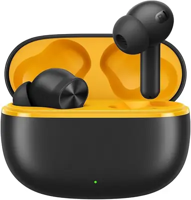 Black Long-Lasting Battery With Fast Charge Earbuds