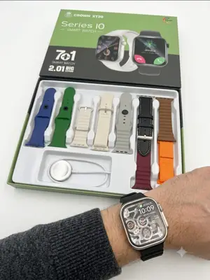 Crown XT20 Series 10 Smart Watch – 2.01" Super AMOLED Infinite Display | 7+1 Straps Combo Pack | Bluetooth Calling Smartwatch thumbnail 3