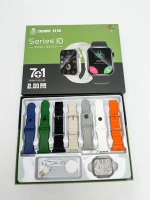 Crown XT20 Series 10 Smart Watch – 2.01" Super AMOLED Infinite Display | 7+1 Straps Combo Pack | Bluetooth Calling Smartwatch thumbnail 4