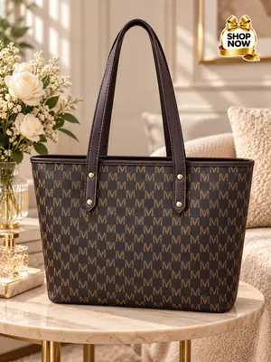 Women's Rexine Printed Tote Bags