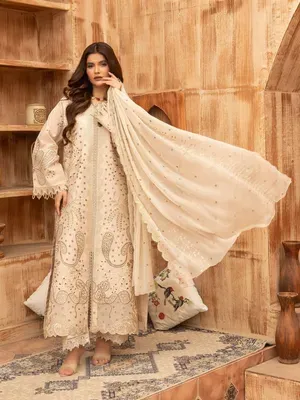 Lehran - U4A Women's Embroidered Stitched Suit - Premium Lawn 3 Pcs thumbnail 2