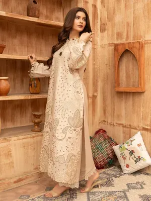 Lehran - U4A Women's Embroidered Stitched Suit - Premium Lawn 3 Pcs thumbnail 9