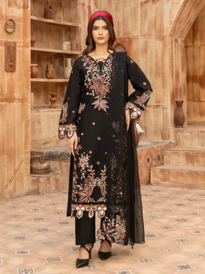Wasl - U6A Embroidered Lawn Suit - 3 Pcs Set for Women