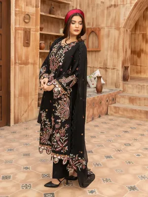 Wasl - U6A Embroidered Lawn Suit - 3 Pcs Set for Women thumbnail 2