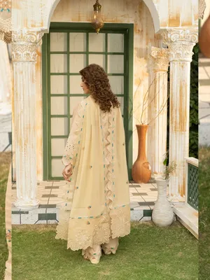 Rukh - U2B Lawn Embroidered Women's Stitched Suit - 4 Pcs Set thumbnail 2
