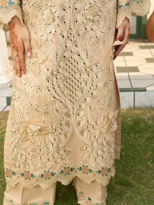 Rukh - U2B Lawn Embroidered Women's Stitched Suit - 4 Pcs Set thumbnail 4