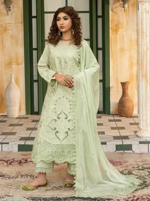 Zarar - U1B Women's Stitched Embroidered Lawn Suit - 4 Pcs