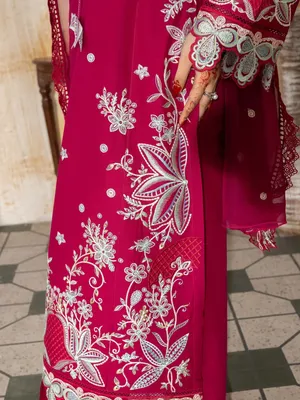 Wasl - U6B Stylish Women's Stitched Embroidered Lawn Suit - 3 Pcs Set thumbnail 7