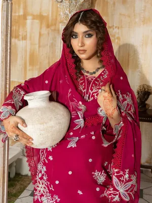 Wasl - U6B Stylish Women's Stitched Embroidered Lawn Suit - 3 Pcs Set thumbnail 8