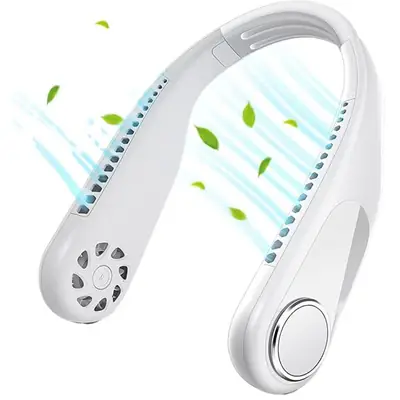 Portable Neck Fan - 1 Pc White Personal Cooling Device