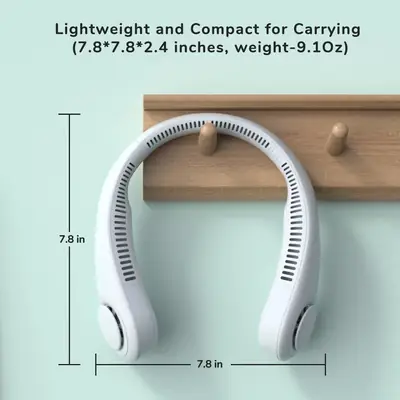 Portable Neck Fan - 1 Pc White Personal Cooling Device thumbnail 8