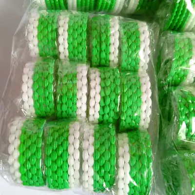 14th August Special Azaadi Bundle Kids Green & White Bangles Set (1.5 Inch) | Pakistan Independence Day Bangles | 14 August Bracelets for Girls