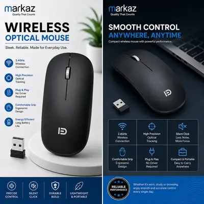 Portable Wireless Optical Mouse – 2.4GHz thumbnail 2