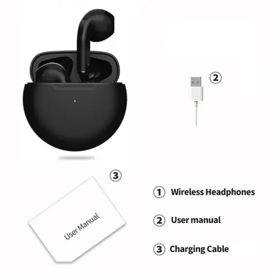 Pro 6 Wireless Earbuds + Charging Case thumbnail 2