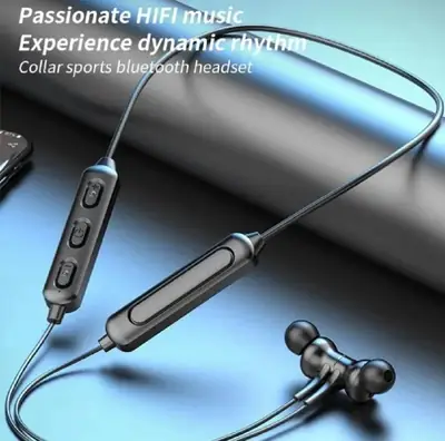 Neckband Headphones Wireless Bluetooth 5.2 Earphones LED Display Headset Sport Noise Cancel Earbuds with Mic thumbnail 3