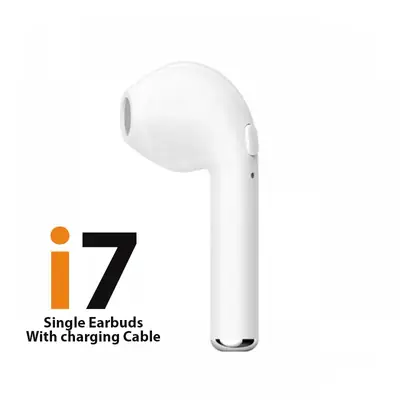 Airpods i7 Single Wireless Bluetooth Hand Free Stereo Earphones White Bluetooth ear phone for all cell phones use