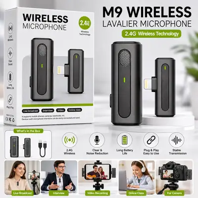 Wireless Bluetooth Microphone Universal Plug n Play 