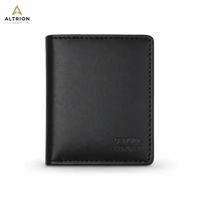 Premium Genuine Leather Black Bifold Wallet for Men | Slim Card Holder & Cash Wallet thumbnail 2