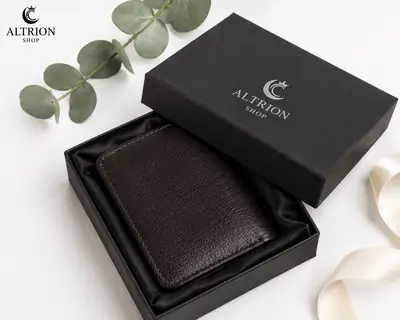 Premium Genuine Leather Brown Vertical Bifold Wallet for Men | Slim Textured Card Holder & Cash Wallet