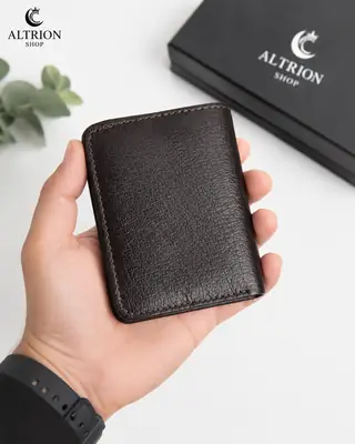 Premium Genuine Leather Brown Vertical Bifold Wallet for Men | Slim Textured Card Holder & Cash Wallet thumbnail 3