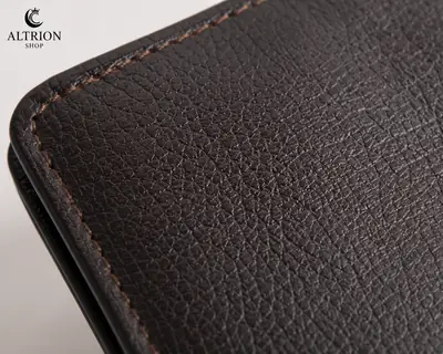 Premium Genuine Leather Brown Vertical Bifold Wallet for Men | Slim Textured Card Holder & Cash Wallet thumbnail 4